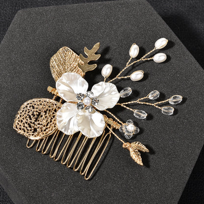 Gold Leaf Bridal Hair Comb Wedding Hair Accessory