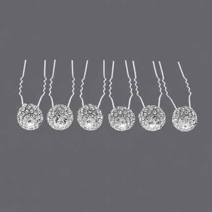 Handcrafted Pearl Hairpins With Rhinestones For Weddings