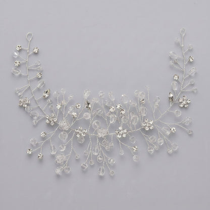 Exquisite Pearl and Crystal Flower Headpiece for Bridal Photoshoots