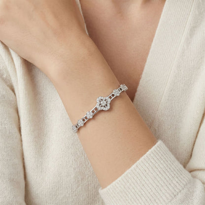 Stylish Open Cuff Bracelets with Zirconia for Weddings and Parties