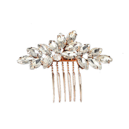 Oval Rhinestone Hair Comb Women Hair Accessories