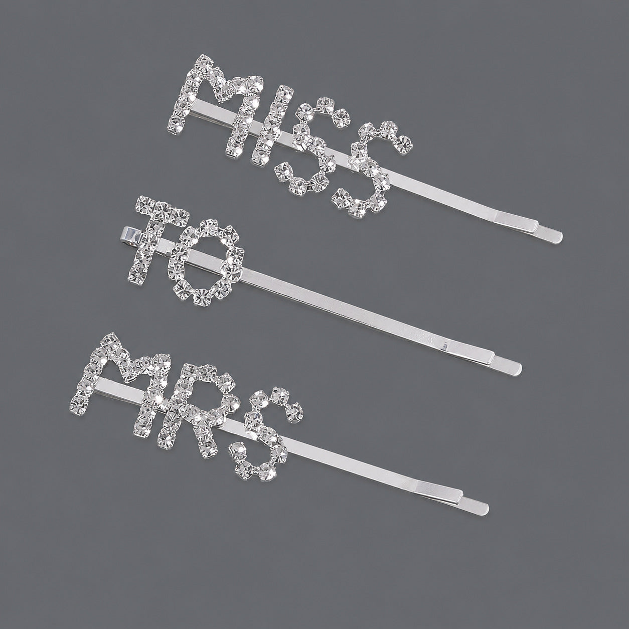 Trendy Lettered Hair Clips Set - Elegant Minimalist Design