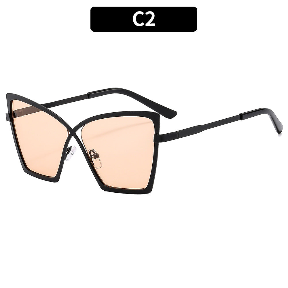 New Oversized Metal Blue Light Blocking Glasses Retro Hipster Style