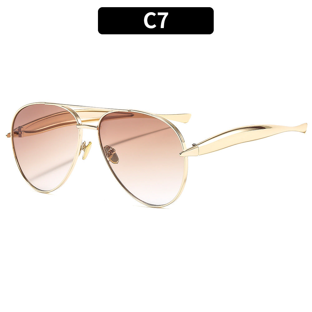 Trendy Full-Rim Metal Sunglasses for Men and Women