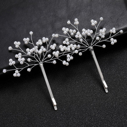 Starry Pearl Hair Clips Set of 2 Wedding Accessories