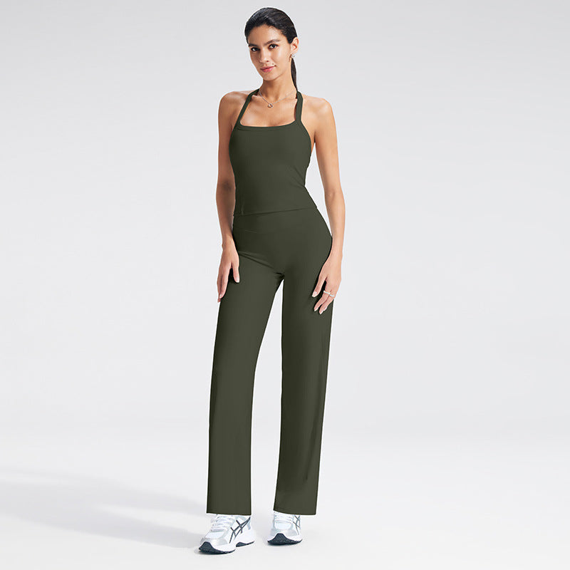 Women's Sporty Tank Top Set with Removable Pads for Yoga and Running