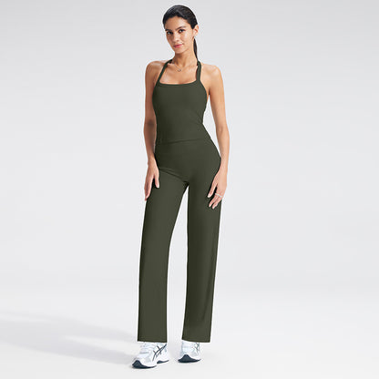 Women's Sporty Tank Top Set with Removable Pads for Yoga and Running