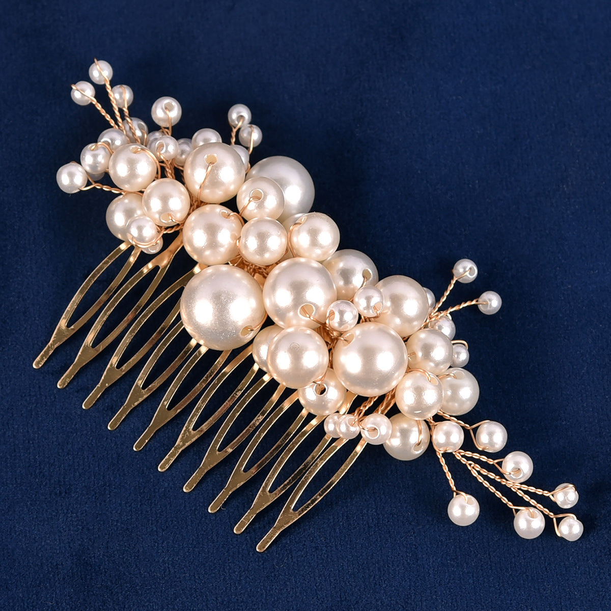 Handcrafted Pearl Side Comb Wedding Hair Accessory