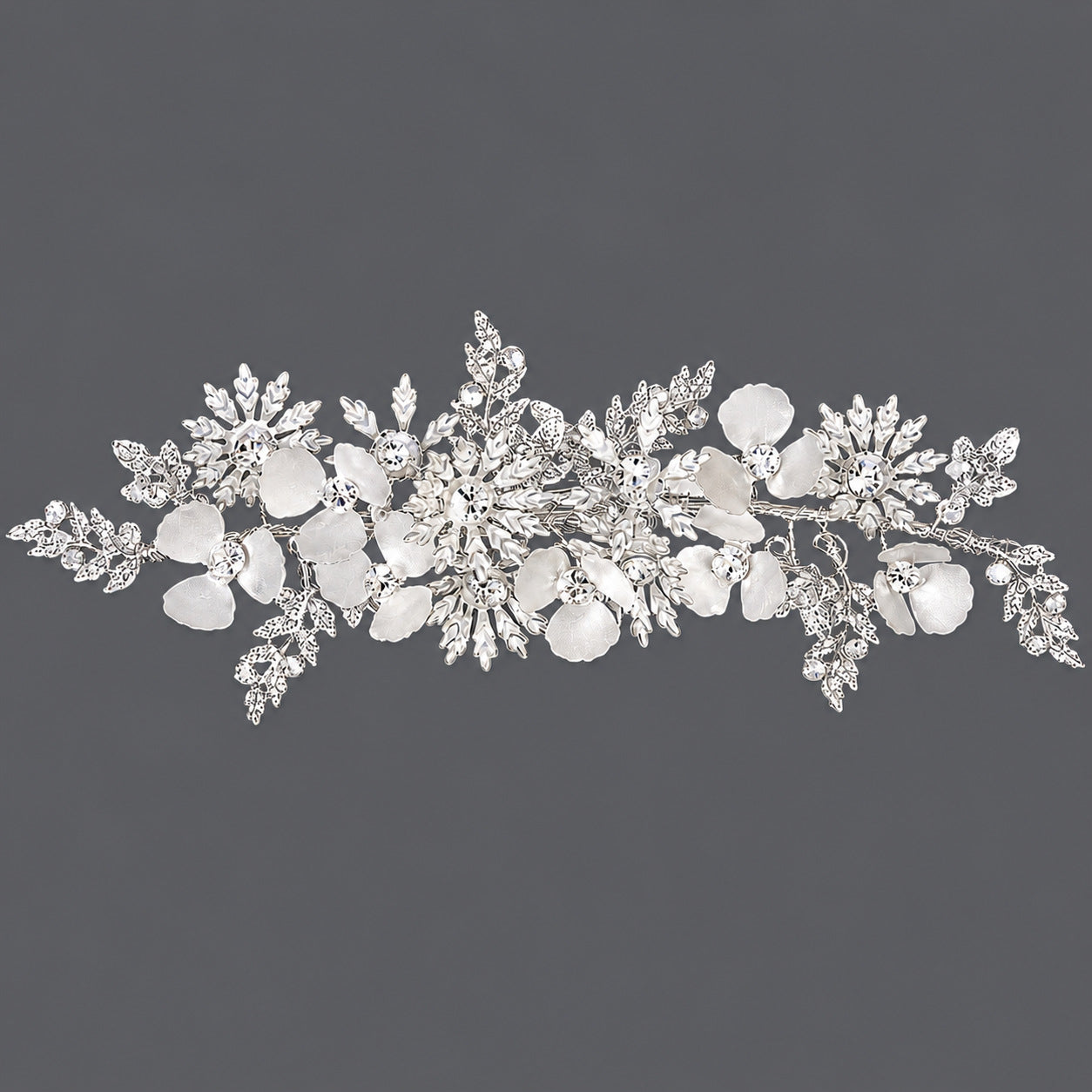 Elegant Floral Hair Clips with Pearl and Rhinestone Accents