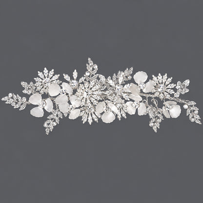 Elegant Floral Hair Clips with Pearl and Rhinestone Accents