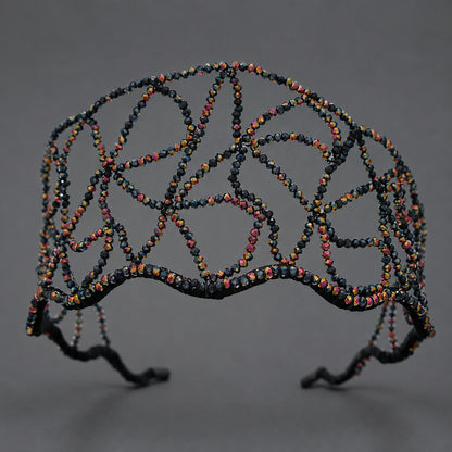 Handcrafted Crystal Beaded Headband Elegant Hair Accessory