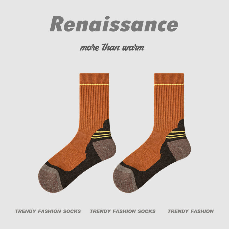Socks Colorblock Merino Wool Cushioned Hiking