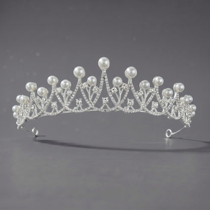 Luxury Rhinestone Princess Crown Headpiece for Birthdays and Weddings