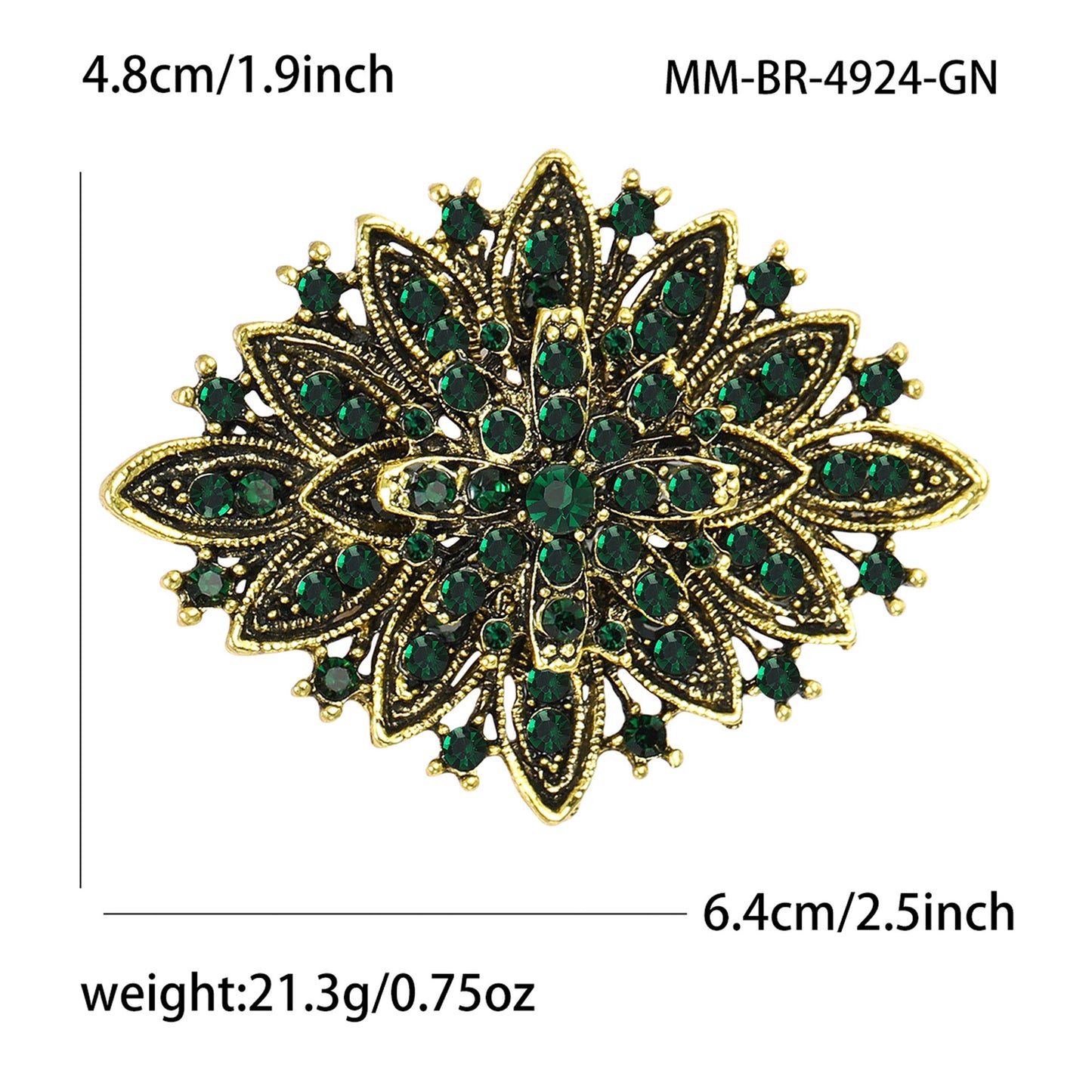 Exquisite Alloy Brooch with Rhinestones Elegant Fashion Accessory