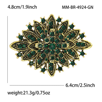 Exquisite Alloy Brooch with Rhinestones Elegant Fashion Accessory
