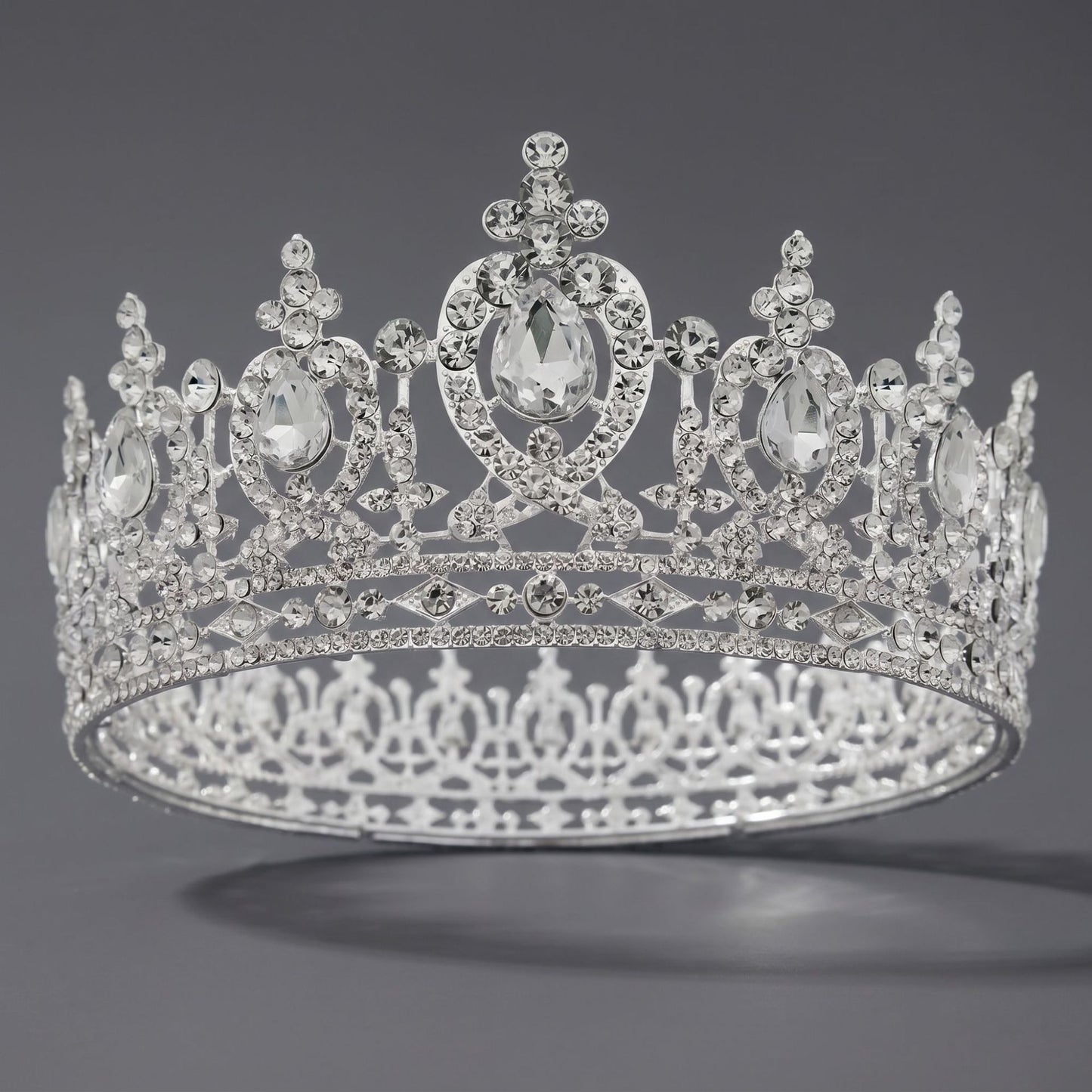Luxury Rhinestone Princess Crown Headpiece for Birthdays and Weddings