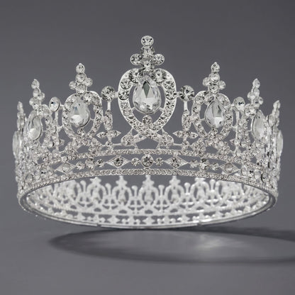 Luxury Rhinestone Princess Crown Headpiece for Birthdays and Weddings