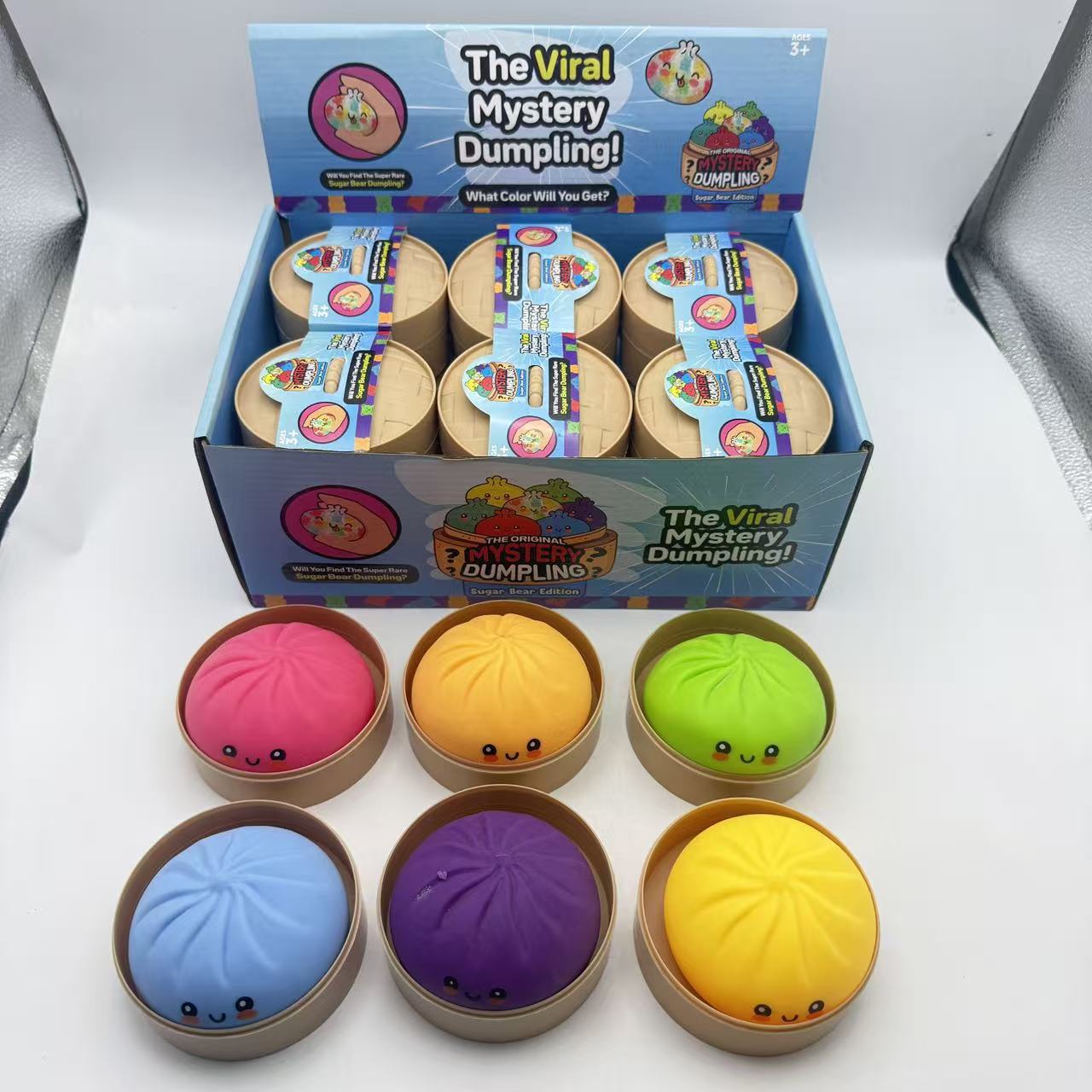 Dumpling Squishy Toy Smiley TPR Stress Relief