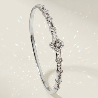Stylish Open Cuff Bracelets with Zirconia for Weddings and Parties