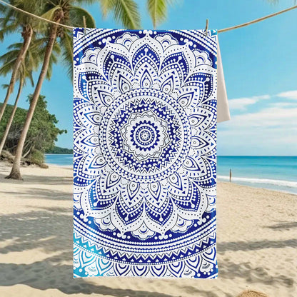 Customizable Turtle Print Beach Towel Ultra-Soft Microfiber Bath Towel