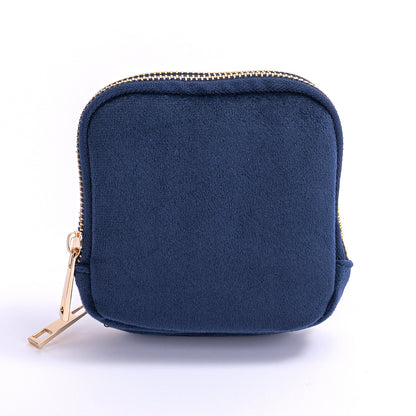 Velvet Jewelry Organizer Pouch Tassel Zipper Travel