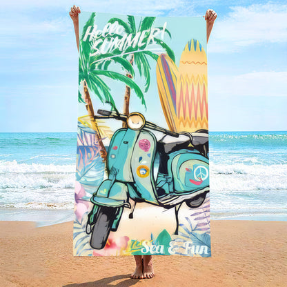 Custom Printed Devil's Eye Beach Towel Microfiber Camping Towel
