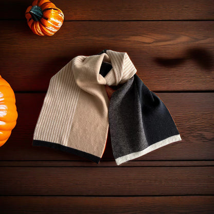 Vintage-Inspired Striped Knit Scarf for All Seasons
