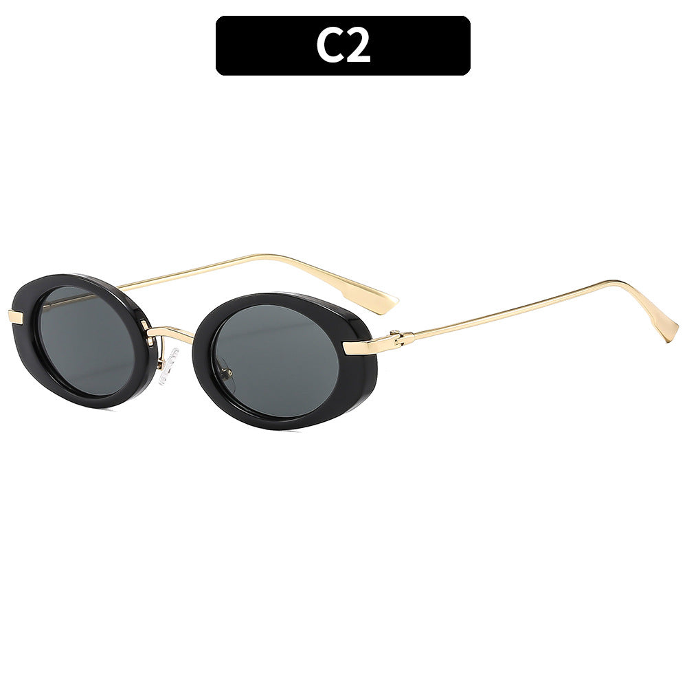 Oval Retro Sunglasses Trendy Women’s UV400 Unisex Eyewear