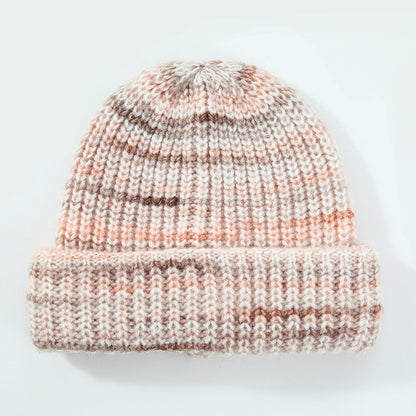 Wool Blend Knitted Beanie for Women, Casual, Warm, Ear Protection