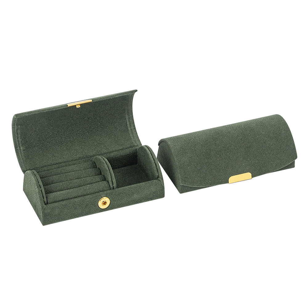 Mini Velvet Ring Jewelry Travel Case Anti Tarnish