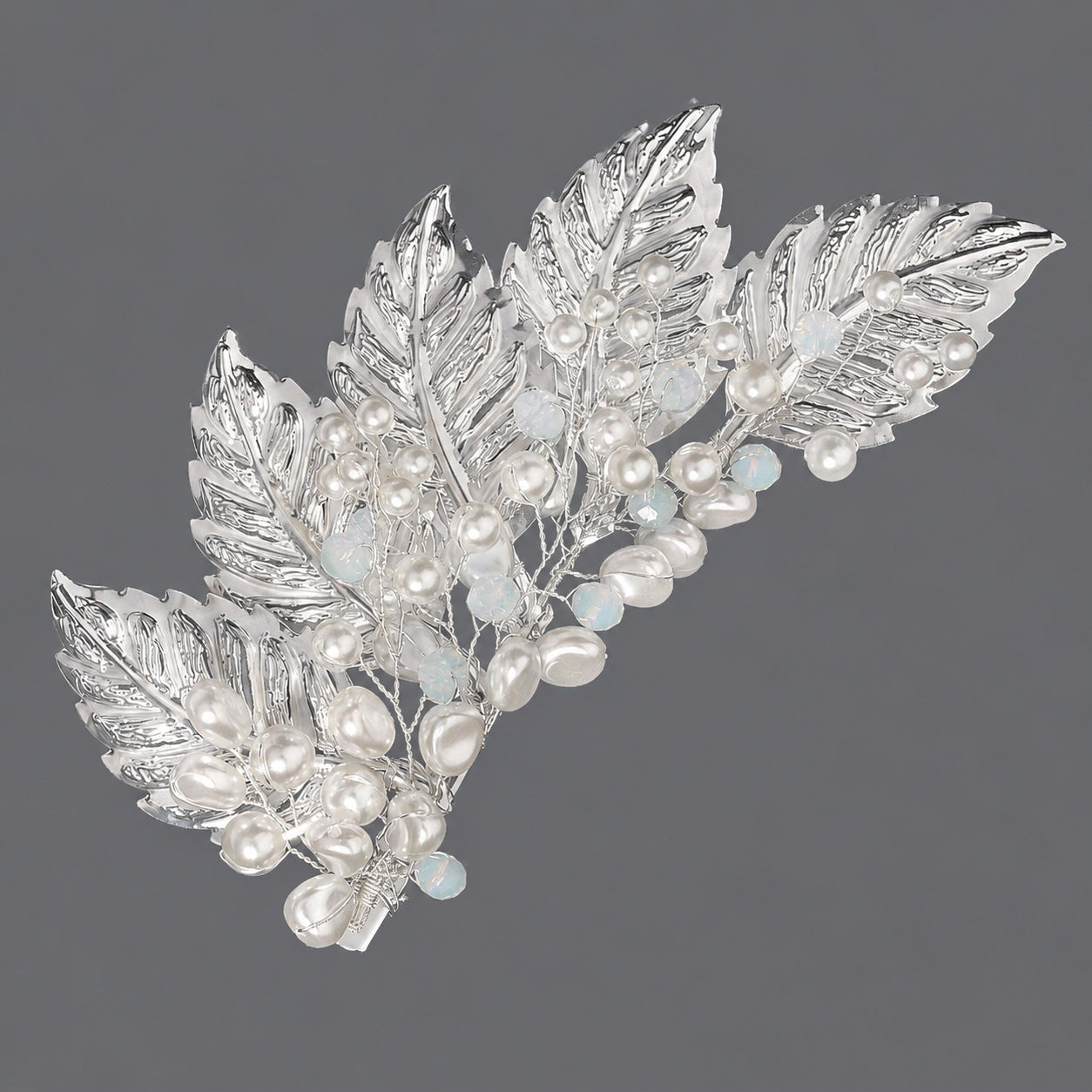 Elegant Floral Hair Clips with Pearl and Rhinestone Accents