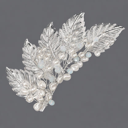 Elegant Floral Hair Clips with Pearl and Rhinestone Accents