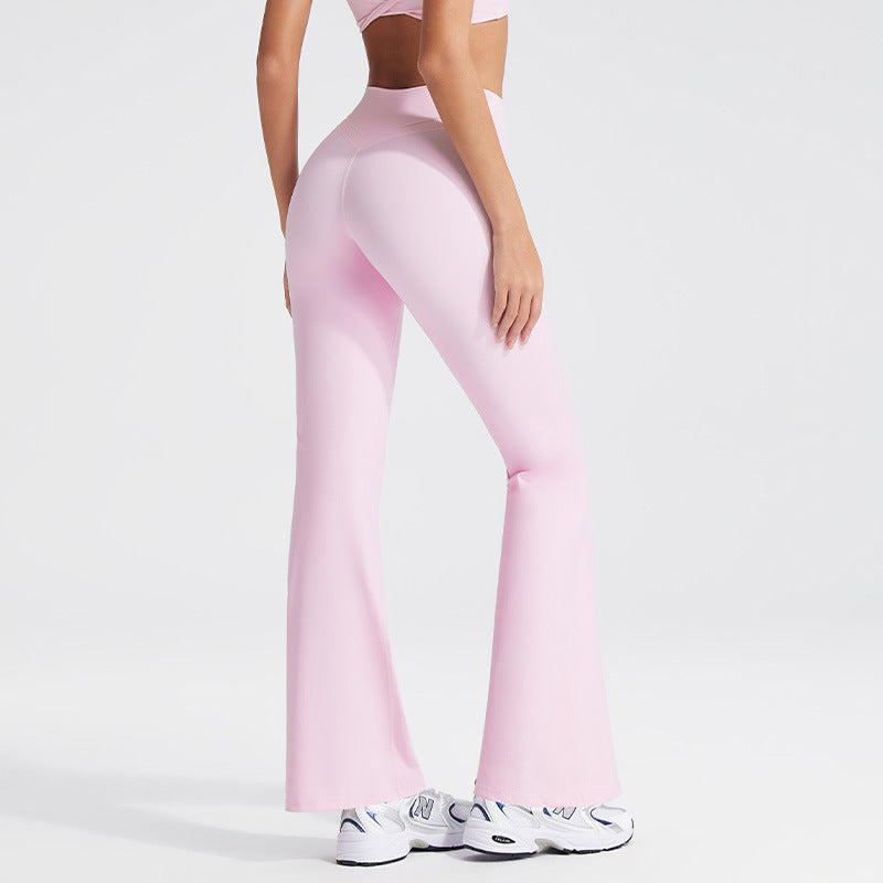 High-Waisted Flared Yoga Pants for Women - Breathable Casual Leggings