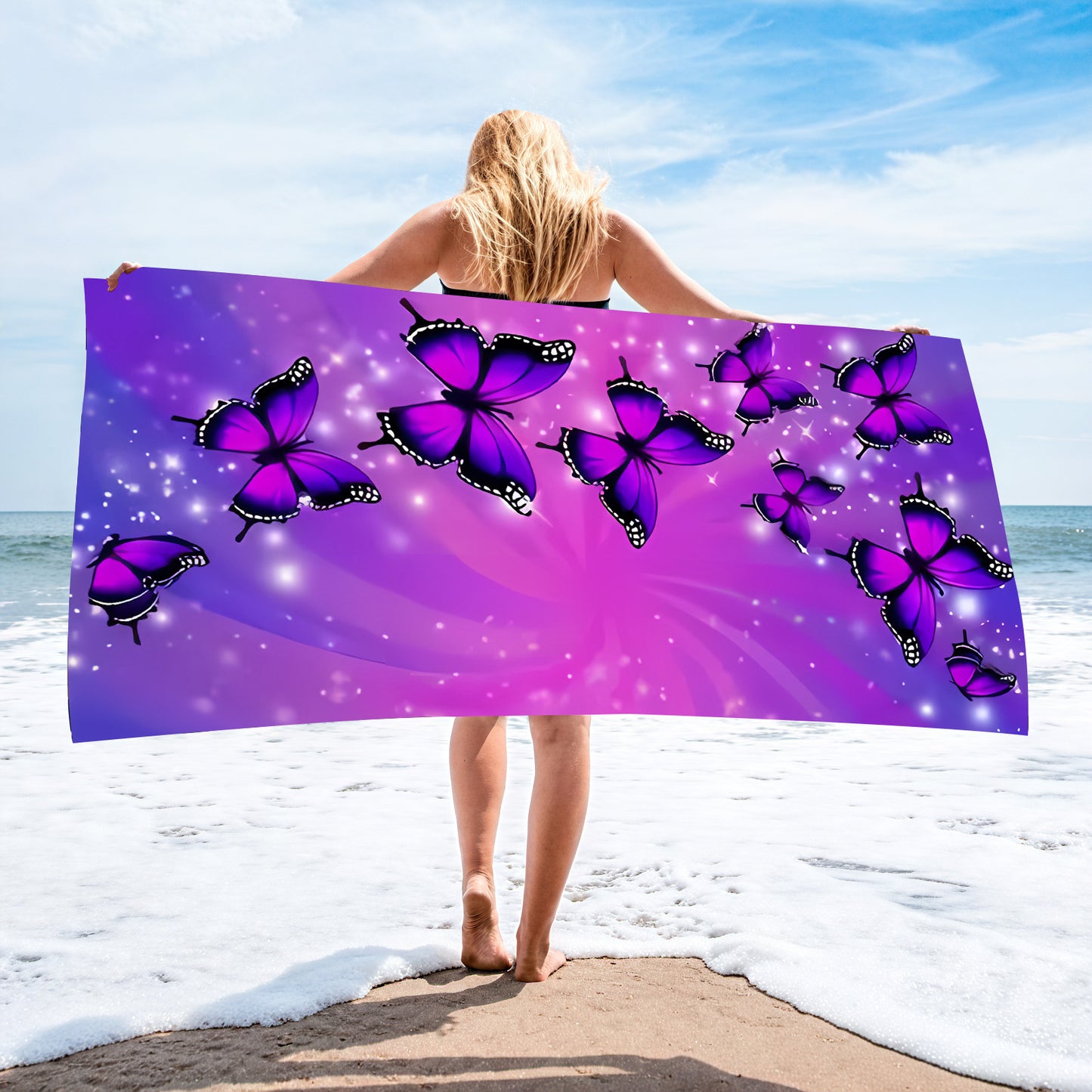 Ultra-Fine Microfiber Beach Towel Quick-Dry Bath Towel