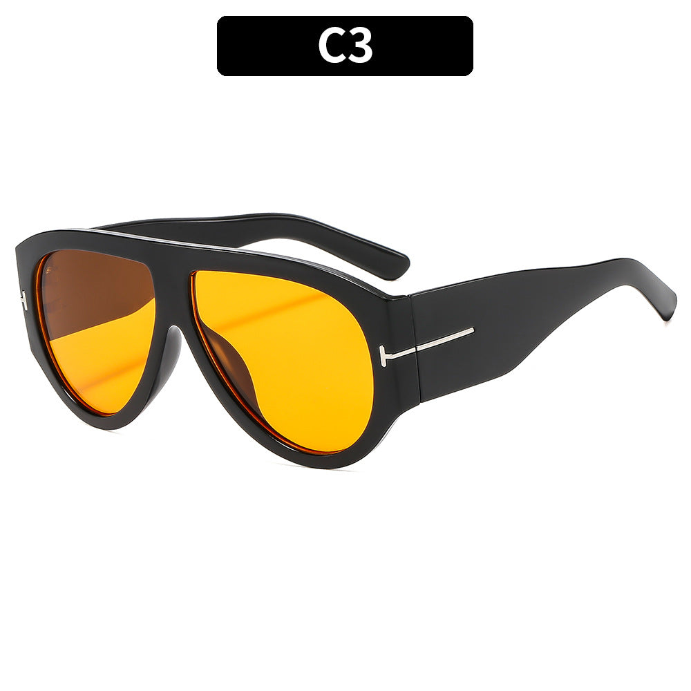 Fashionable Oversized T-Shaped Unisex UV400 Sunglasses