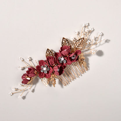 Bridal Blue Flower Hairpin Forest Inspired Wedding Hairpiece