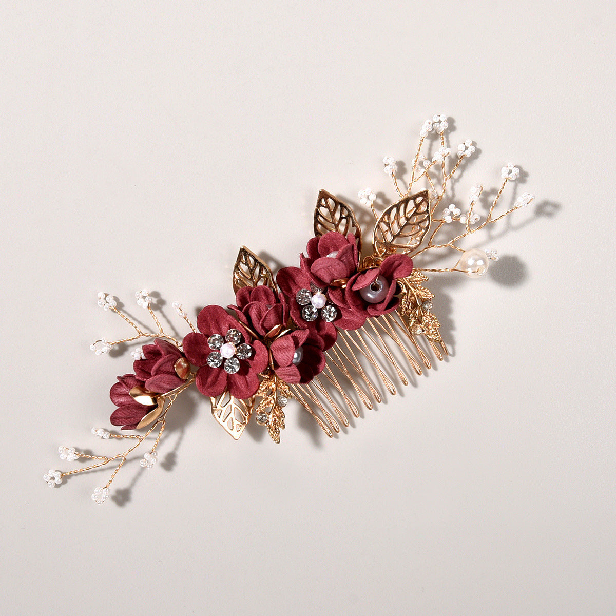 Floral Hair Combs Elegant Wedding Party Kids Accessory