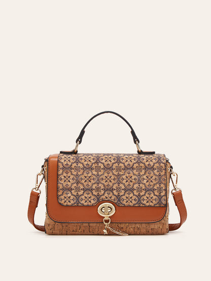 Retro European And American Cork Pattern Handbag