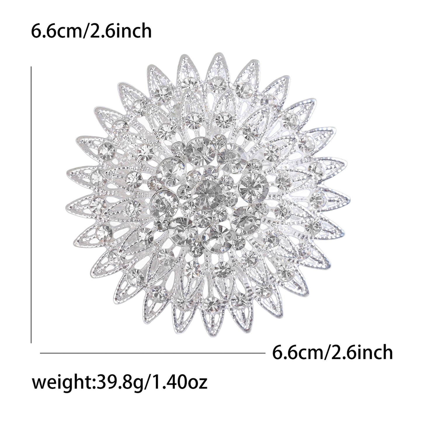 Creative Rhinestone Brooch Alloy Fashion Pin for Women
