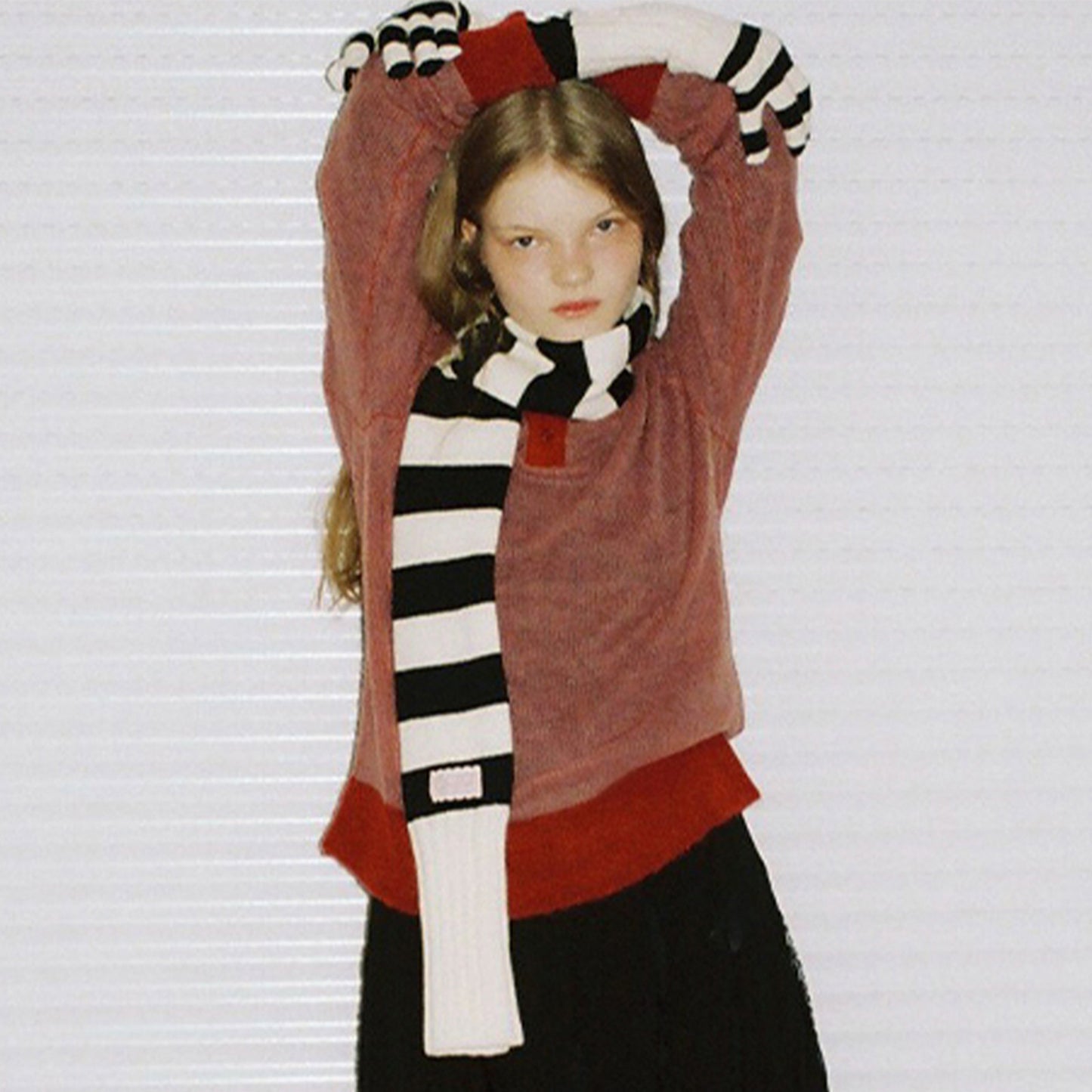 Striped Knitted Scarf for Women Stylish All-Season Accessory