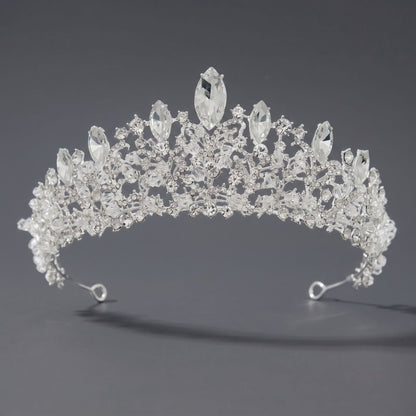 Luxury Rhinestone Princess Crown Headpiece for Birthdays and Weddings
