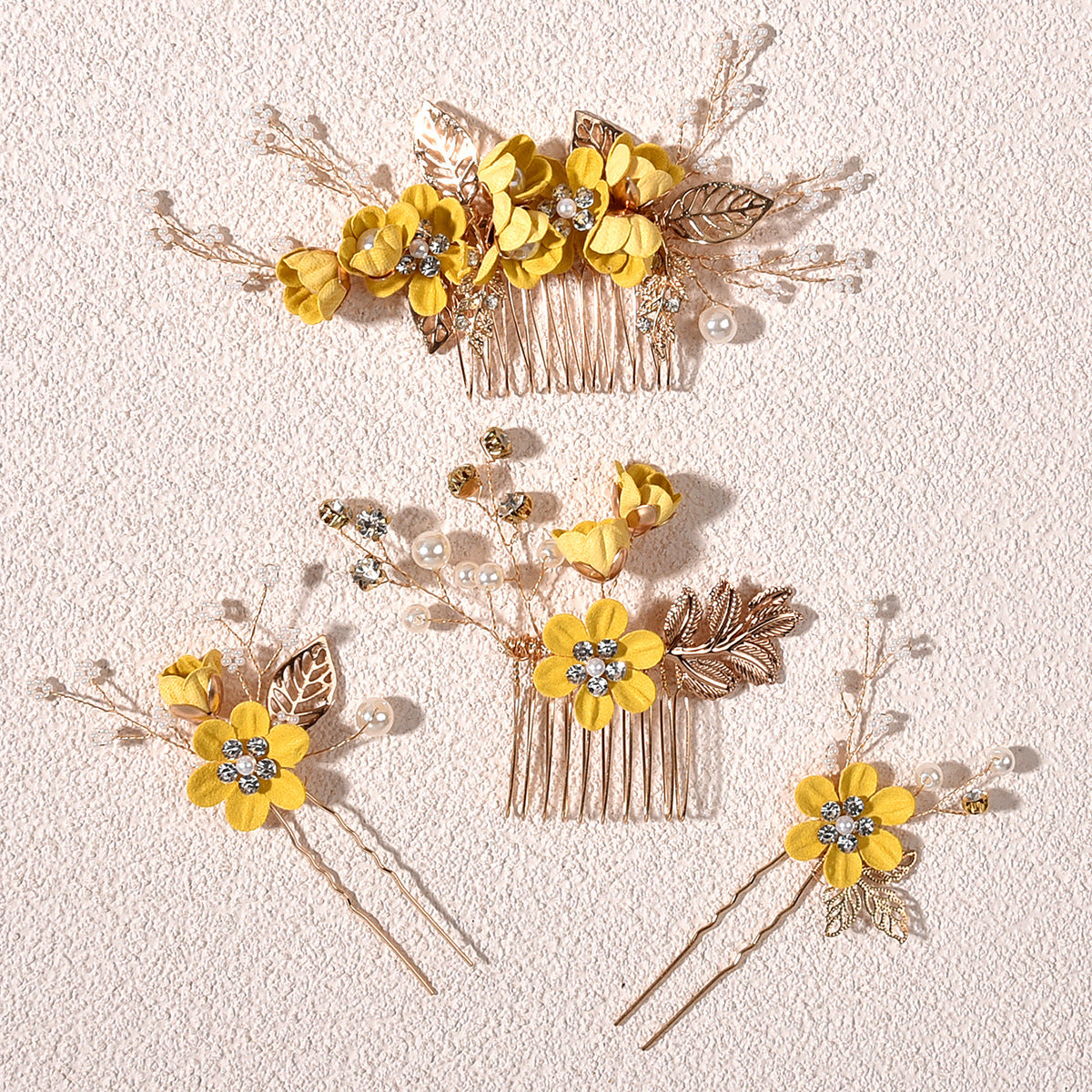 Bridal Blue Flower Hairpin Forest Inspired Wedding Hairpiece
