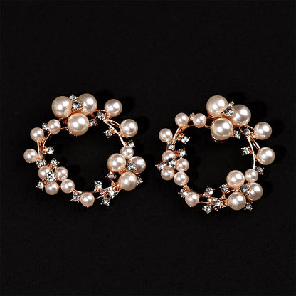 Removable Pearl Shoe Buckle Square Round High Heel Clip Accessories