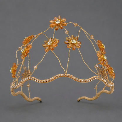 Handcrafted Crystal Beaded Headband Elegant Hair Accessory
