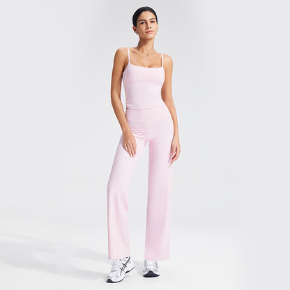 Women's Slim Fit Yoga Tank Top Set with Built-in Bra