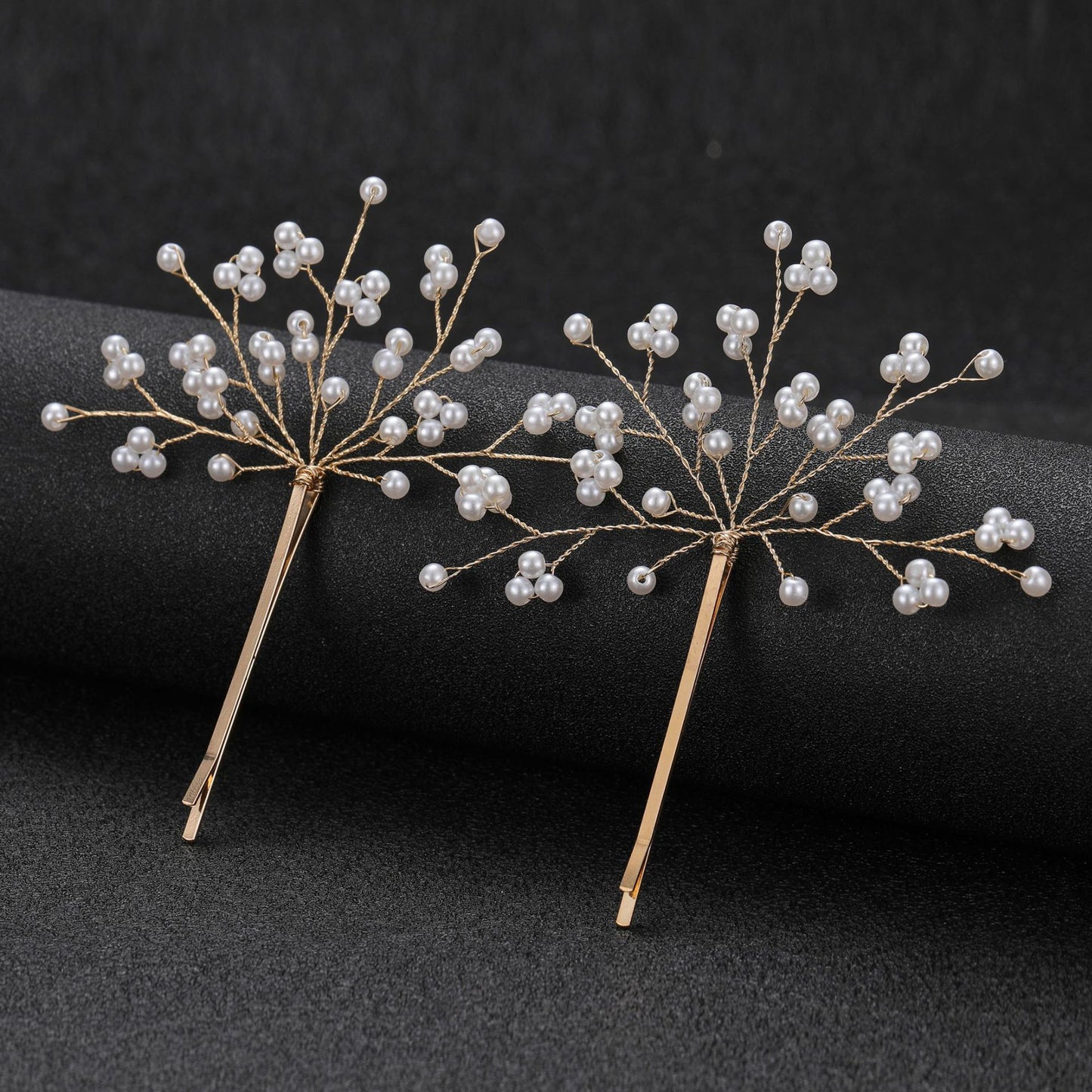 Starry Pearl Hair Clips Set of 2 Wedding Accessories