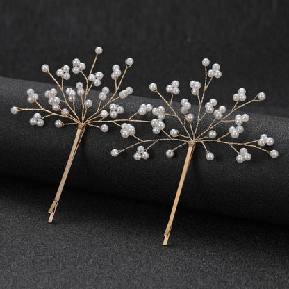 Starry Pearl Hair Clips Set of 2 Wedding Accessories