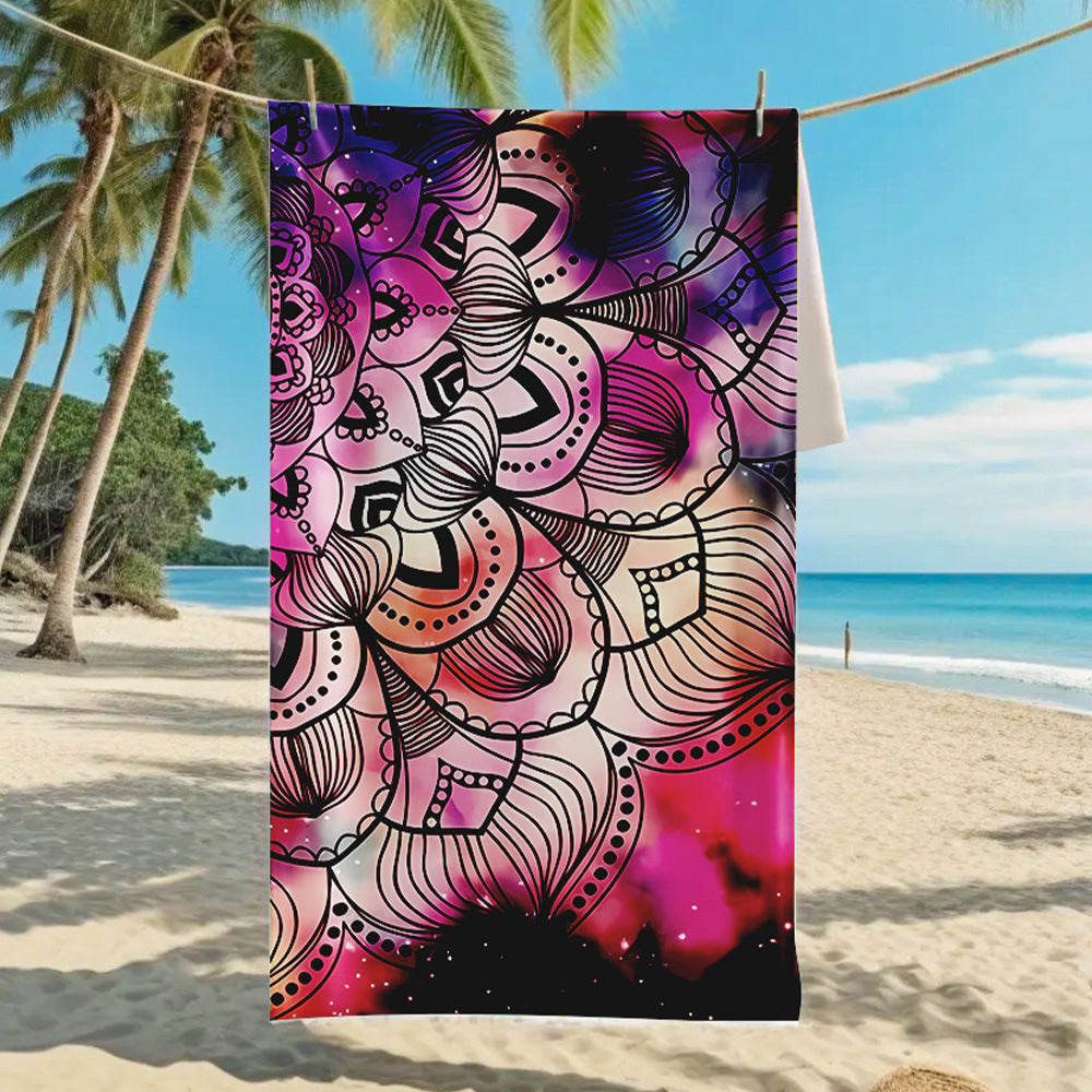 Ultra-Fine Microfiber Beach Towel Quick-Dry Bath Towel