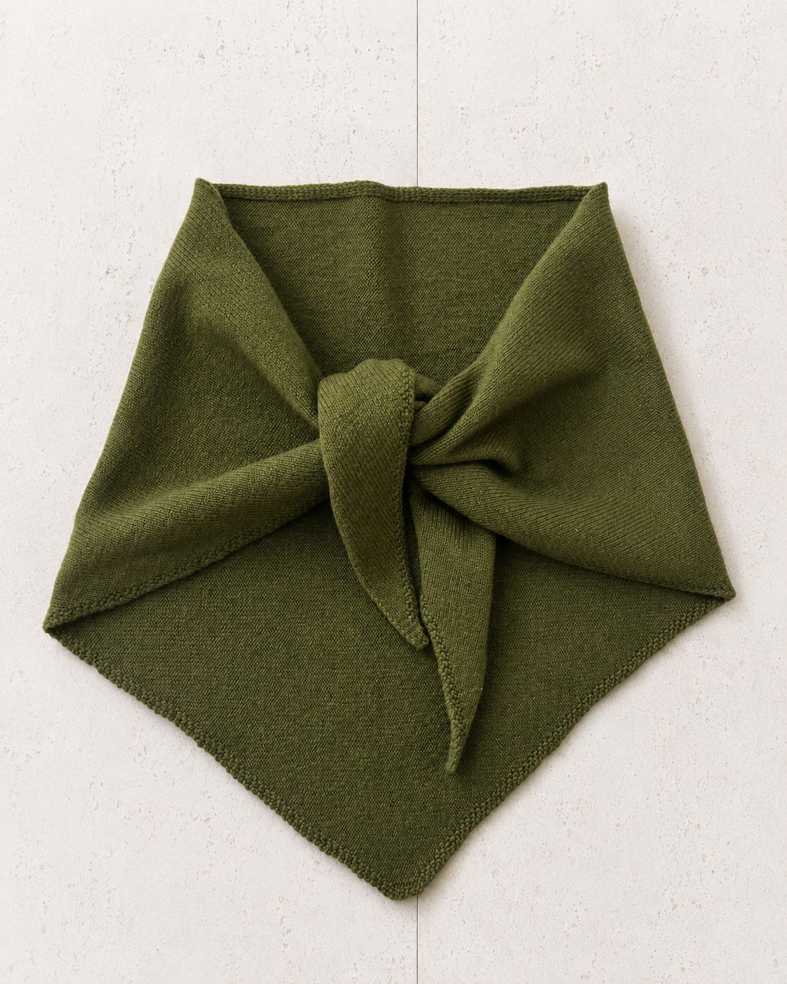 Solid Color Cashmere Wool Knitted Triangle Scarf for Women