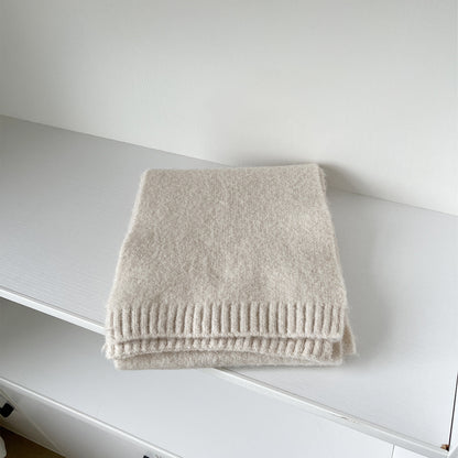 Cozy Wool Blend Knitted Scarf for Men and Women